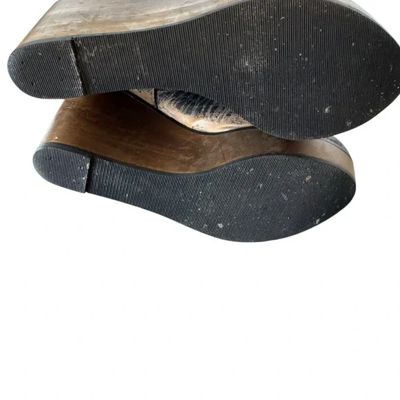 Bed Stu Bruges Distressed Knit Wedge Leather Bootie 6.5 - Picture 9 of 12